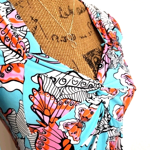 IDEOLOGY Cross knot front butterfly theme top XS - Picture 2 of 8